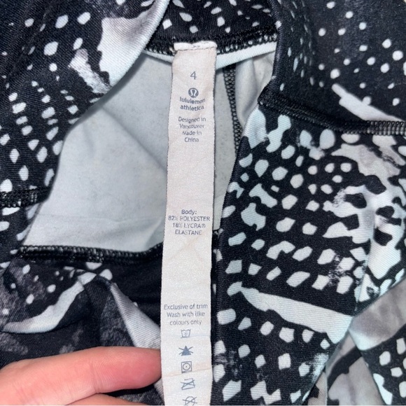 Lululemon Wunder Under Pant III Full-On Luon Static Mist White Black Leggings 4 - Picture 10 of 11